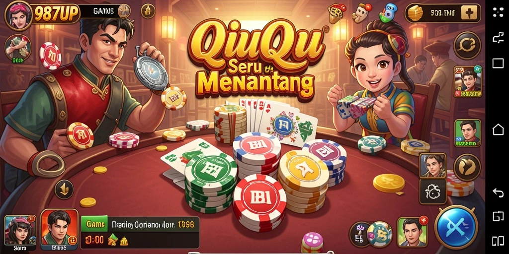Screenshot gameplay QiuQiu yang menarik dan dinamis.