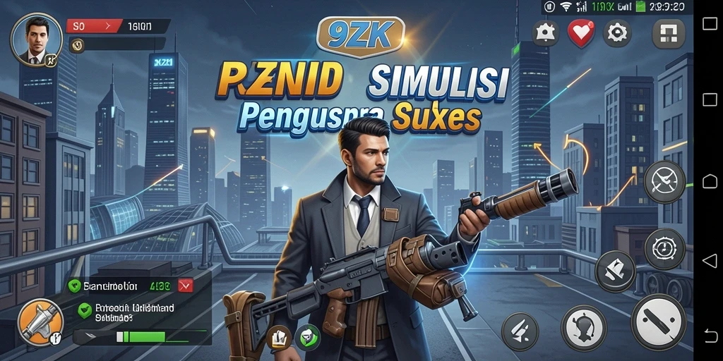 Tampilan gameplay menarik di 9ZK dengan berbagai elemen bisnis.