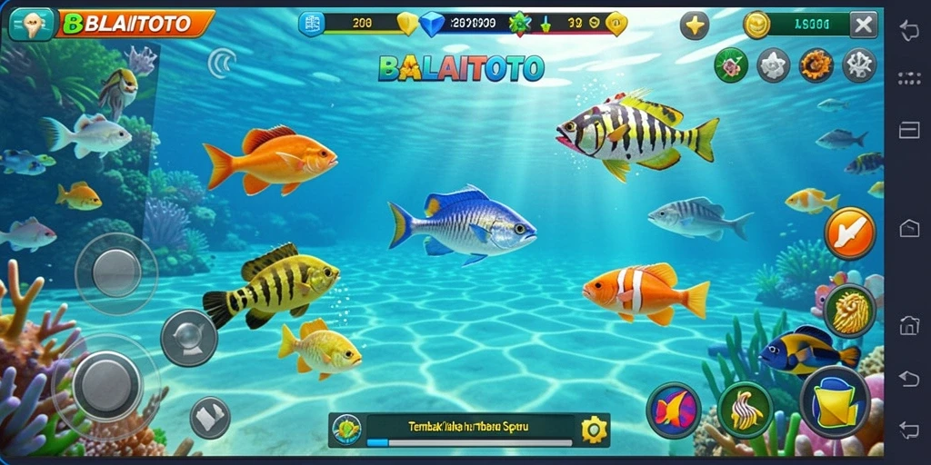 Tampilan gameplay seru Tembak Ikan di BALAITOTO