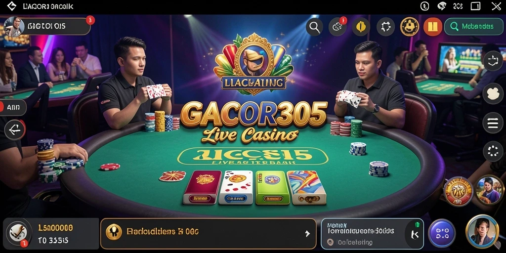 Tampilan gameplay Live Casino GACOR305 yang menegangkan.