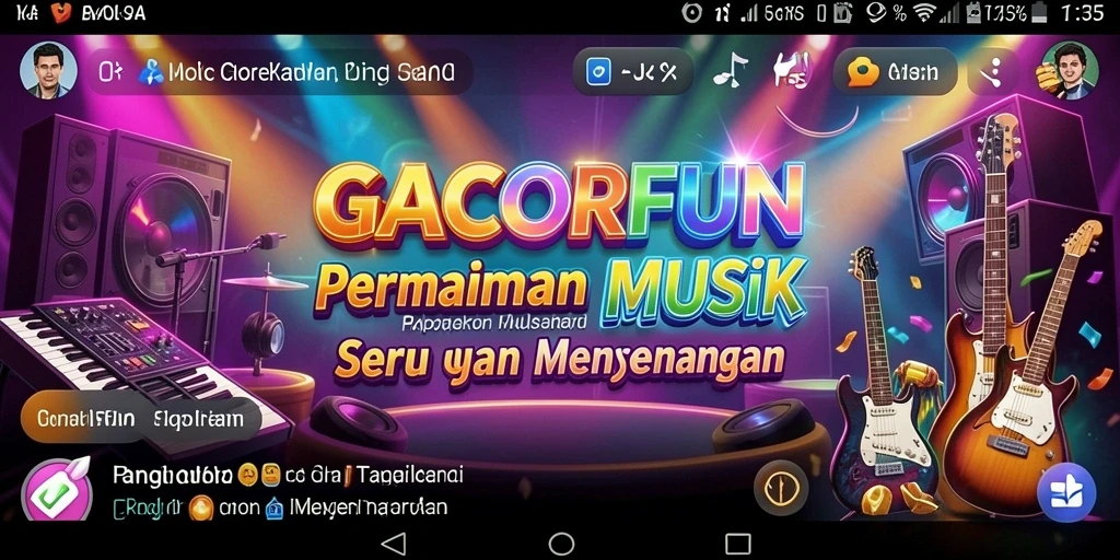 Tampilan gameplay GACORFUN dengan berbagai lagu menarik dan interaksi seru.