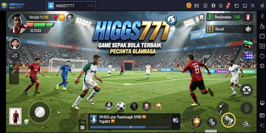 Tampilan gameplay HIGGS777 yang memukau dalam pertandingan sepak bola.
