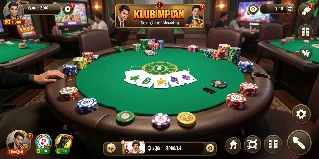 Tampilan gameplay seru KLUBIMPIAN dalam kategori QiuQiu.