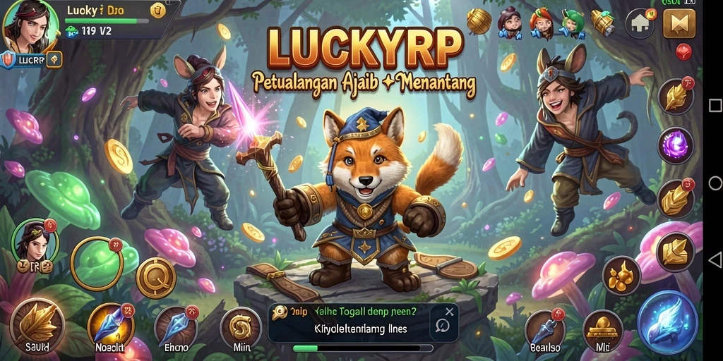 Tangkapan layar dari gameplay LUCKYRP yang menampilkan petualangan seru.