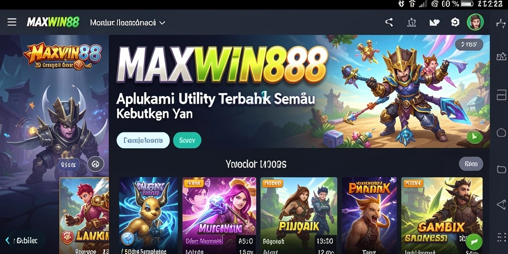 Tampilan antarmuka aplikasi MAXWIN88 yang memudahkan pengguna.