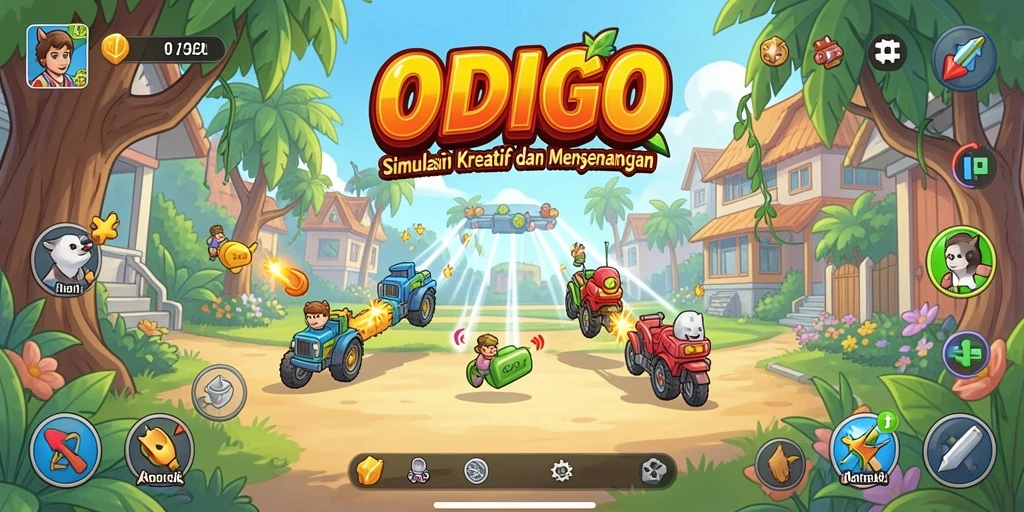 Tampilan gameplay ODDIGO yang menarik dan interaktif.