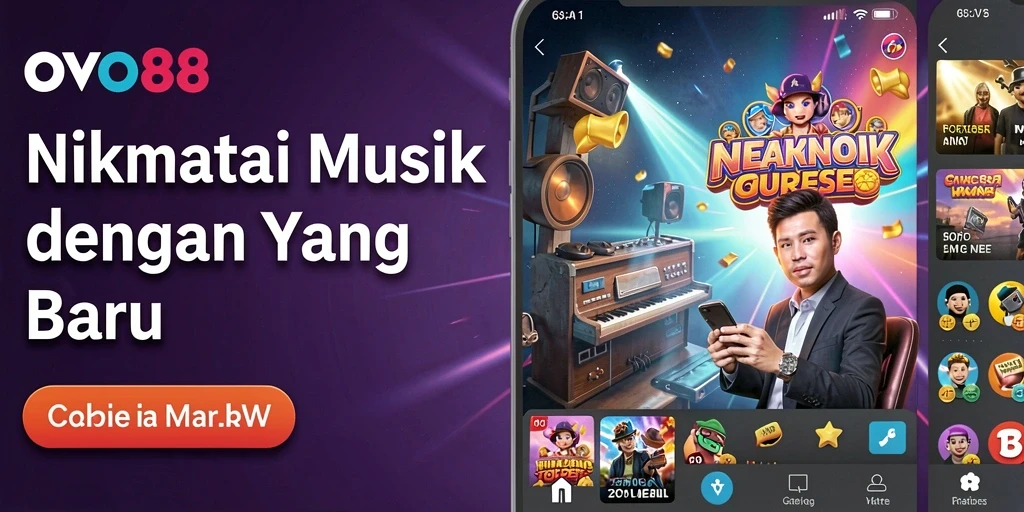 Screenshot OVO88 menampilkan pengguna yang menikmati gameplay musik yang seru.