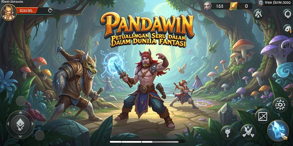 Tampilan menakjubkan dari gameplay PANDAWIN yang penuh petualangan.