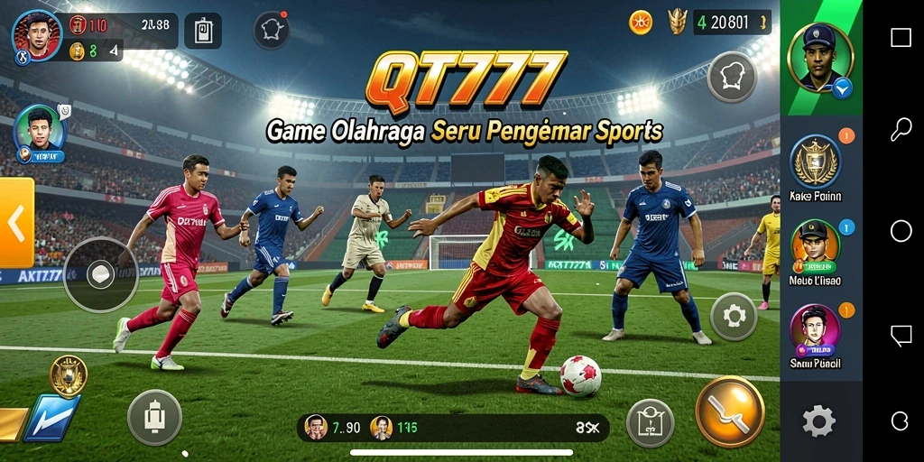 Screenshot utama QT777 menampilkan pertarungan seru dalam berbagai jenis olahraga.