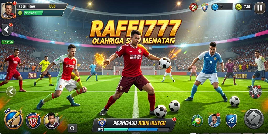 Tampilan gameplay menarik dari RAFFI777 yang menggambarkan aksi olahraga.