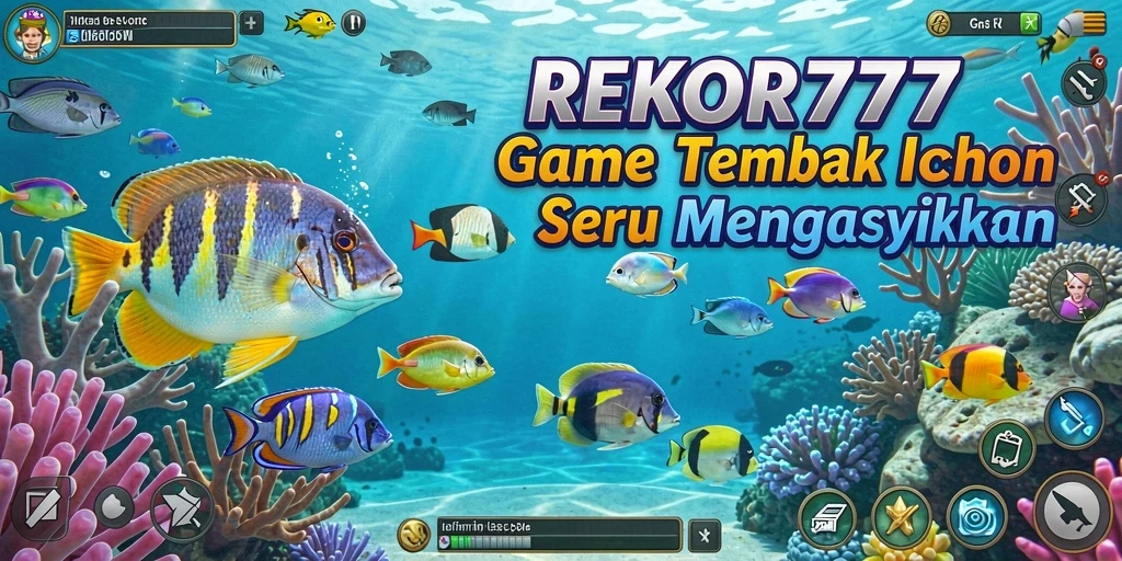 Screenshot gameplay REKOR777 menunjukkan aksi menembak ikan yang mendebarkan.