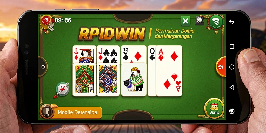 Screenshot gameplay RPIDWIN yang menunjukkan keseruan permainan Domino.