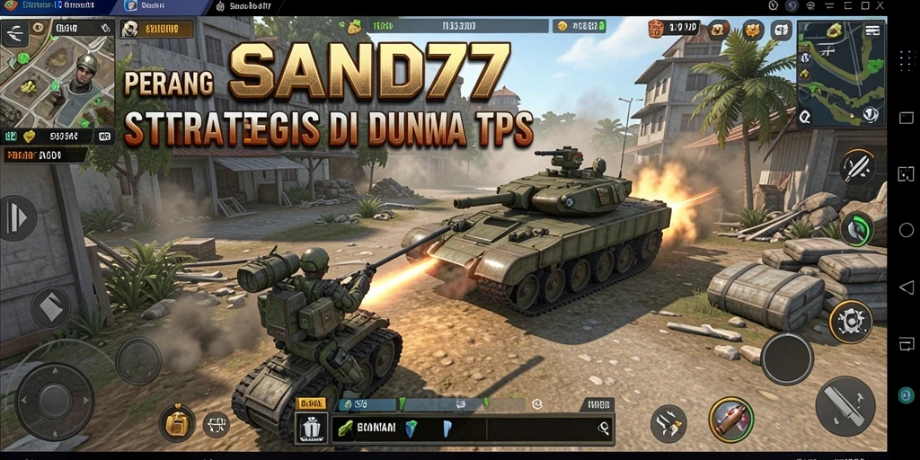 Gameplay SAND77 menampilkan aksi menegangkan di medan perang TPS.