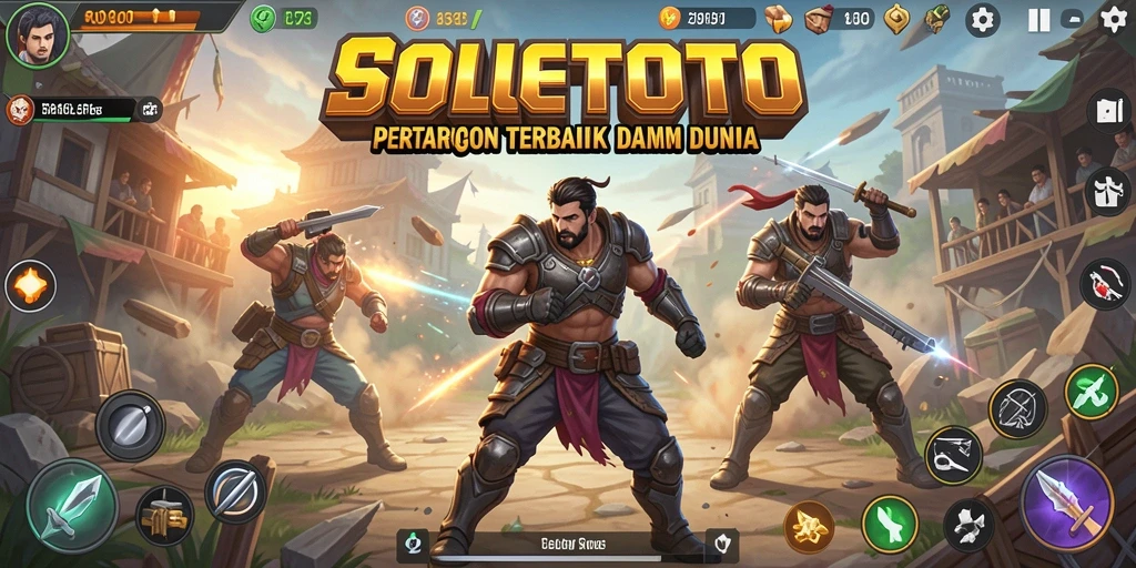 Gameplay seru SOLOTOTO saat pertarungan Battle Royale.