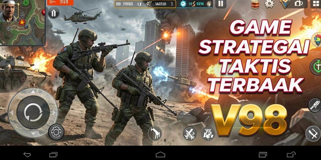 Tampilan gameplay V98 yang menarik dan penuh strategi.
